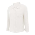 thumbnail image 4 of Gauze Tops for Women Long Sleeve Button Down Lapel Collar Business Casual Dress Shirt Spring Work Blouses, 4 of 6