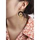thumbnail image 2 of Pendientes góticos boho de sol y luna, colgante de estrella de luna creciente, pendiente celestial, 2 of 5