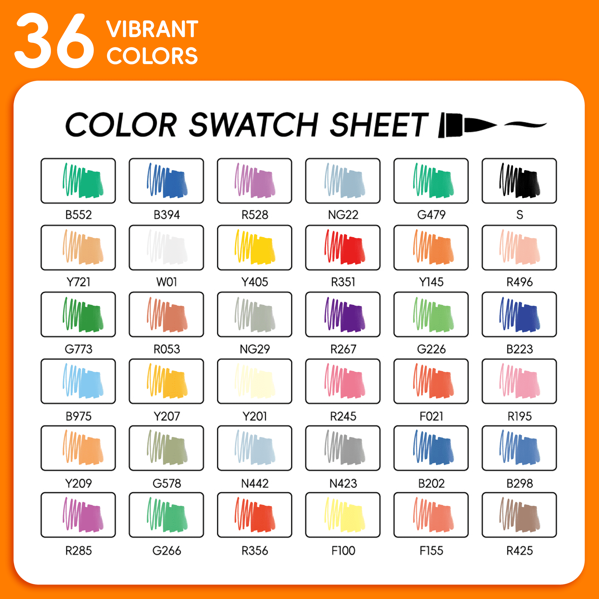 Timetome 36 Colors Acrylic Paint Pens, Brush Tip Acrylic Paint Markers, for Rock Painting, Ceramic, Wood, Canvas, Glass, Stone, Glass, Egg, Fabric, DIY & Art Supplies, Art Painting Supplies Kit