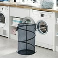 thumbnail image 5 of Hauiodp Large Clothes Hamper, Dirty Clothes Hamper, Mesh Pop Up Laundry Hamper, Collapsible Basket for Laundry Room Bathroom, Extra Large Capacity Clothing Storage Basket with Handles, 5 of 8