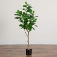 thumbnail image 3 of Nearly Natural Potted Audrey Ficus Artificial Tree - 4' - Unlit, 3 of 8