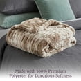 thumbnail image 5 of Lavish Home 60x80-Inch Ruched Faux Fur Blanket for Sofas and Beds (Taupe), 5 of 10