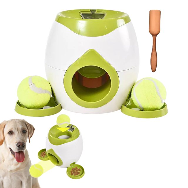 Dosaele Automatic Ball Launcher Pet Tennis Ball Launcher Toy Automatic Pet Feeder Launcher Dog Interactive Throwing Ball Machine