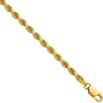 thumbnail image 2 of 14K Solid Yellow Gold 3.25mm Rope Chain Twisted Link Necklace, 2 of 4