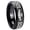Black Polished Beveled Edges, variant on Tungsten Irish Claddagh 8mm Mirror Gray Polished Dome Men Ring