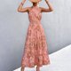 thumbnail image 1 of Vestido de mujer con cuello halter cruzado, vestido de verano para mujer, vestido largo de verano sin espalda para mujer, vestido de verano con cuello halter cruzado, calidad en la que puede confiar, 1 of 6