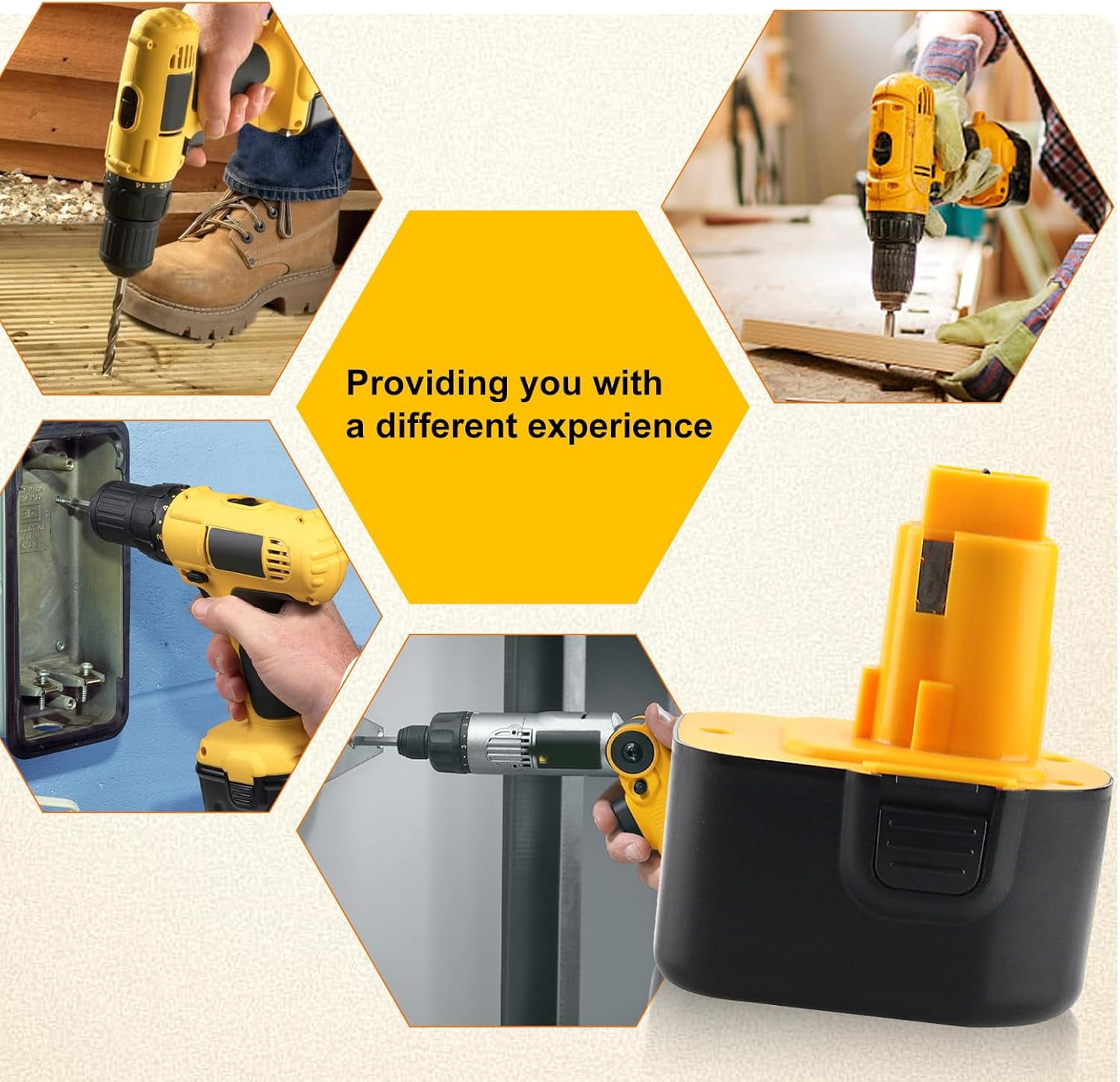 2Pack 12V 3.6Ah Ni-Mh Battery Replace for Dewalt DW9071 DW9072 DC9071 DE9037 DE9071 DE9072 DE9074 DE9075