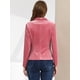 thumbnail image 5 of Abrigo De Oficina Para Mujer Chaqueta De Terciopelo Con Botones Y Cuello Chal Sólido Rosa S, 5 of 7