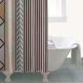 thumbnail image 4 of Beige Geometric Triangle Stripe Pattern Shower Curtain 36"x72" ,Bathroom Decorative Shower Curtains Set with 12 Hooks,Modern Waterproof Washable Shower Curtain, 4 of 6