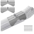 thumbnail image 1 of Vacemry 2Pcs Gutter Extension Hinge 2 Pcs, Downspout Extension Flip Up Hinge For Any Size Rectangle Square Downspout, Easy DIY Installation For Yard Work Landscaping Gardening, Save Money, 1 of 9
