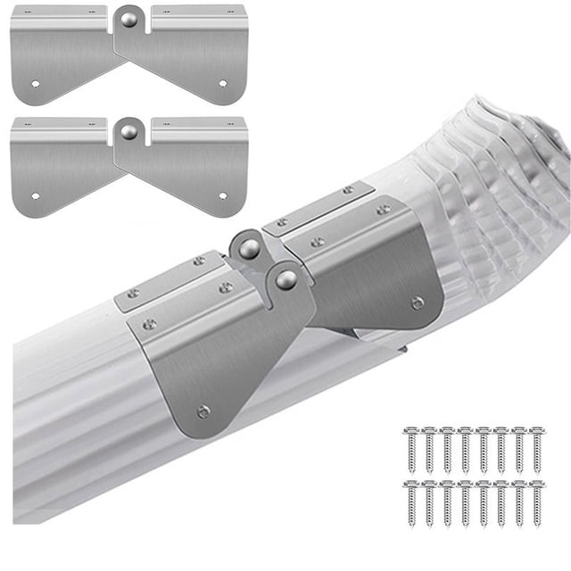 Vacemry 2Pcs Gutter Extension Hinge 2 Pcs, Downspout Extension Flip Up Hinge For Any Size Rectangle Square Downspout, Easy DIY Installation For Yard Work Landscaping Gardening, Save Money