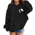thumbnail image 4 of Telankuip Love Horses Graphic Printed Hoodies for Teen Girls Trendy Long Sleeve Loose Soft Cozy Casual Hooded Sweatshirts Lightweight Preppy Kids Pullover Tops with Pockets Black 10-11 Years, 4 of 4