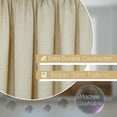 thumbnail image 6 of Woven Trends Two-Tone Window Curtain Valance, Double Layer Short Valance Small Window Curtains for Bathroom Living Room and Kitchen, Beige/White, 58" (W) x 14" (L) Valance, 6 of 7