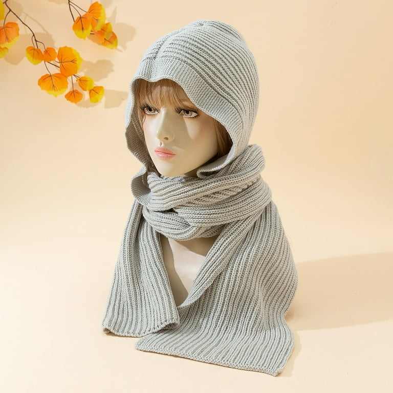 Hooded Scarf Knitting Pattern Scarf Attached To Hat Hooded Scarf