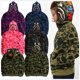 thumbnail image 2 of [En Stock] Nueva Chamarra BAPE Camuflaje Tiburón Con Capucha Casual Hombres Mujeres Cremallera Suéterpangjing, 2 of 4