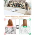 thumbnail image 4 of Boho Red Teal Brown Satin Pillowcase for Hair and Skin with Zipper, Soft Breathable Cooling Silk Pillow Cases, Southwestern Country Geometric Body Pillow Covers Bed Pillows 20"x54", 4 of 6