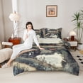 thumbnail image 2 of jejeloiu Rustic Cabin Twin Comforter Sets,Natural Scenery Bedding Set For Men Women Reversible 2-Piece, 2 of 8