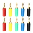 thumbnail image 1 of Brass Gold Plated Connector, 30Vac-60Vdc  Banana Plug Standard Size With Multiple Colors For 2.5mm Socket, 1 of 8