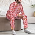 thumbnail image 7 of Uemuo hearts and cute corgi Pattern 2-Piece Loungewear Set - Men’s Soft Sleepwear, Cozy Winter PJs, Comfy Sleep Set-Large, 7 of 7