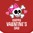 thumbnail image 4 of Inktastic Happy Valentines Day Girls Skull Girls Baby Bib, 4 of 4