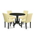 thumbnail image 2 of East West Furniture Dining Room Set Black, DLAB5-BLK-73, 2 of 6