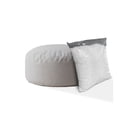 thumbnail image 2 of DeeHome Indoor HONEYCOMB Light Grey Round Zipper Pouf - Stuffed - Extra Beads Included! - 24in dia x 20in tall, 2 of 4