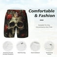 thumbnail image 6 of Picia Classical Rose Crown Skull pattern Mens Swim Trunks with Compression Liner Stretch Beach Shorts Quick Dry with Zipper Pockets No-Chafing Board Shorts-X-Large, 6 of 9