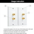 thumbnail image 6 of 4 Pack Single 1.0 Speaker Wire Wall Plate (Banana Plug Wall Plate) for 1.0 Speaker, White, 6 of 8