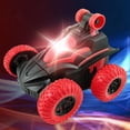 thumbnail image 2 of Remote Control Car for Kids, 2.4GHz RC Stunt Car with 360° Spins & LED Light Wheels, Double-Sided All-Terrain Racing Car Toy, Gift for Boys & Girls Ages 3-8 (Blue), 2 of 7