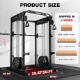 thumbnail image 6 of Forgemus Smith Machine, 2000LBS M11 Multi-Function Squat Rack Power Cage with Cable Crossover System and Smith Bar, All-in-One LAT Pull-Down Machine for Home Gym, 6 of 9