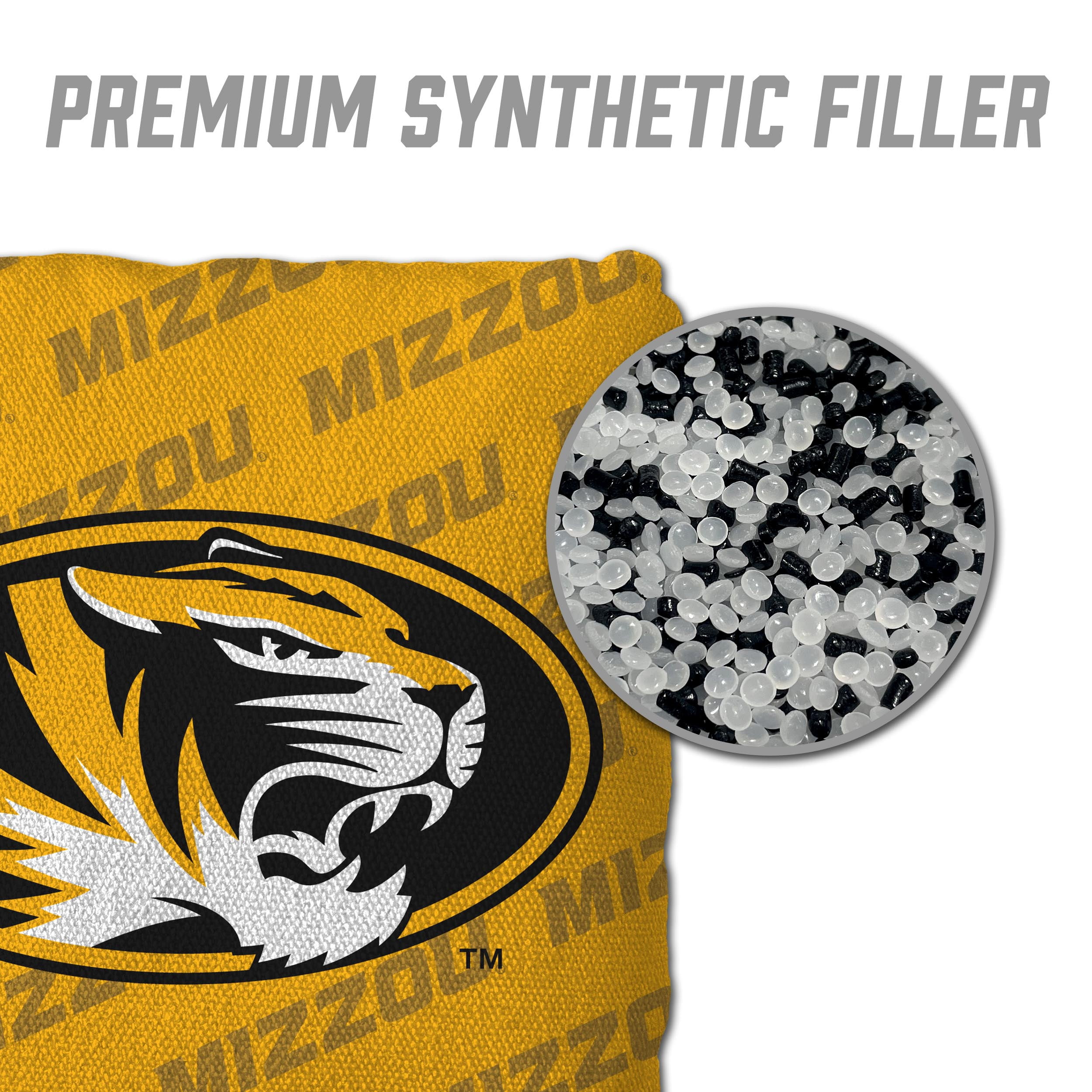 NCAA Missouri Tigers Cornhole Bags - 4PK - Yellow