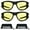 2 Pairs Yellow, variant on Motorcycle Biker Riding Safety Glasses Foam Padded Men Removable Foam Wind and Dust Resistant
