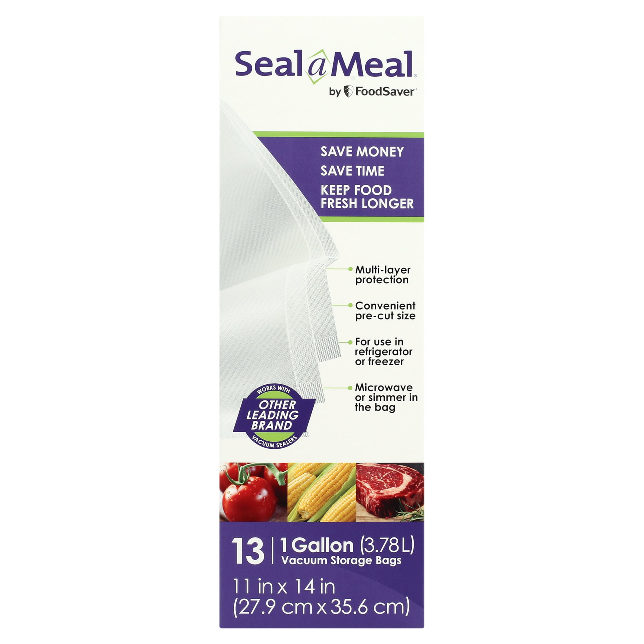 Seal-A-Meal 41-Piece Vacuum Sealer Starter Kit, Automatic Food Sealer with 37 Bags + 4 Rolls, Value Pack