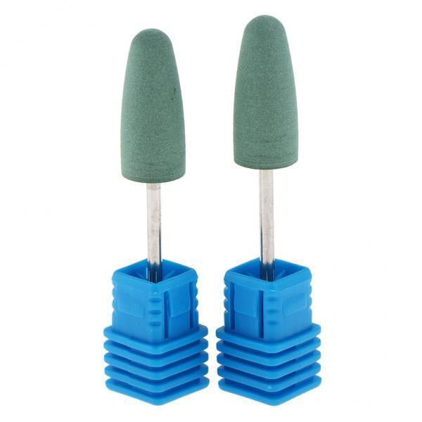 2x2 Uds Pro Silicona Pulido de Uñas Empujador de Cutículas Lima de Uñas Broca X03 , 2 piezas
