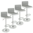 thumbnail image 1 of Costway Ensemble de 4 Tabourets de Bar Tabouret de Bar Réglable en Cuir PU Pivotant Chaises de Pub Sans Accoudoirs Neuf, 1 of 9