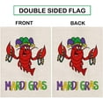thumbnail image 2 of Sonernt Mardi Gras Garden Flag Crawfish Vertical Double Sided Flag New Orleans Party Decorations 12x18 Inch, 2 of 6