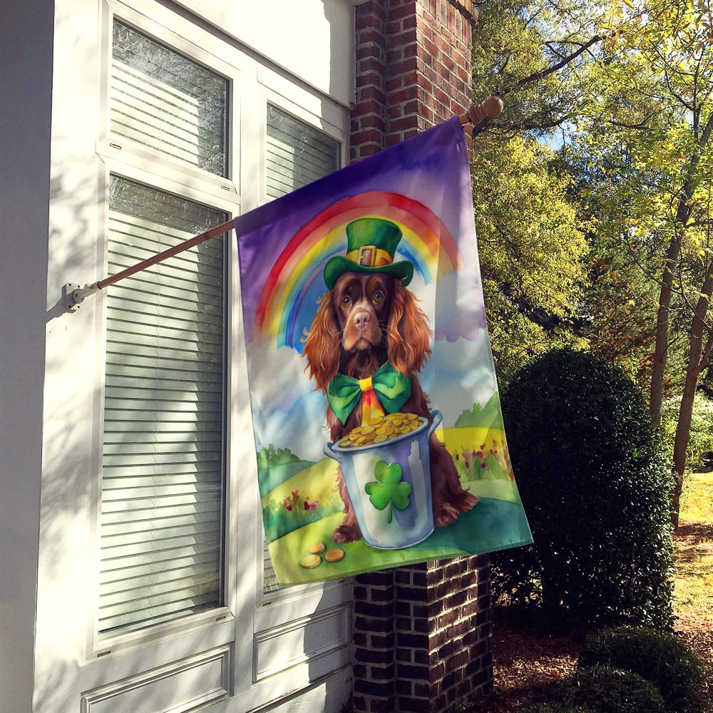 Sussex Spaniel St Patricks Day House Flag