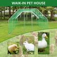 thumbnail image 4 of Large Metal Chicken Coop, 3 Rooms Large Walk-in Chicken Run, Galvanized Wire Poultry Chicken Hen Pen Cage, Rabbits Duck Cage with Waterproof Anti-Ultraviolet Cover for Farm, Backyard(9.2'x18.5'x6.5'), 4 of 7