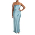 thumbnail image 3 of Jxzom Women's Off Shoulder Satin Tube Top Maxi Dresses Sexy Wedding Guest Party Cocktail Evening Formal Dress, 3 of 7