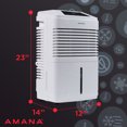 thumbnail image 6 of Amana 35 Pt 800 Sq ft Dehumidifier in White - Adjustable Humidistat, Automatic Shut-off, 6 of 11