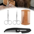 thumbnail image 1 of 4 In 1 Beard Styling Comb Kit - Beard Shaper Comb - Mustache Scissors - Fordable Trimming Comb With Portable Design For Better Hair Texture And Appearance, 1 of 8