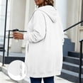 thumbnail image 5 of Maplenight Women's Plus Size Zip Up Hoodie Long Sleeve Full Zip Hooded Sweatshirts with Pockets Casual Loose Fall Jackets, 5 of 6