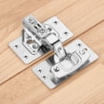 thumbnail image 5 of Uxcell 2 Pack 90x47mm Stainless Steel Cabinet Hinges Repair Base Plate, White, 5 of 6