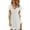 White Summer Dresses for Women 2023, variant on Dyegold Sundresses for Women Casual Beach - Dresses for Guest V-Neck Short Sleeve Button Up Pleated Solid Color Mini Sun Dress Plus Size Summer Loose Dress