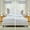 2#Ivory,Fabric+Metal, variant on Queen Upholstered Wingback Bed - 54" Tall Headboard with Textured Chenille Fabric, Ivory Minimalist Bed Frame