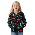 thumbnail image 2 of FKELYI Zip Up Hoodies for Kids Fall Sweatshirt Jacket with Side Pockets for Boys Girls Blue Red Dinosaur Print Winter Activewear Top Cosy Hooded Clothes, L, 2 of 6