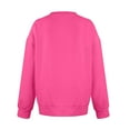 thumbnail image 4 of Lumtrix V Neck Sweatshirt Women with Pockets Casual Plain Comfort Hoodless Hoodies Pullover Sweatshirts No Hood Fall Long Sleeve Pullover Hot Pink S, 4 of 5