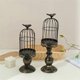 thumbnail image 3 of 2PCS Retro Bird Cage Candle Holder Metal Iron Art Candlestick Black, 3 of 5