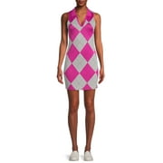 Madden NYC Women's Sleeveless V-Neck Polo Dress