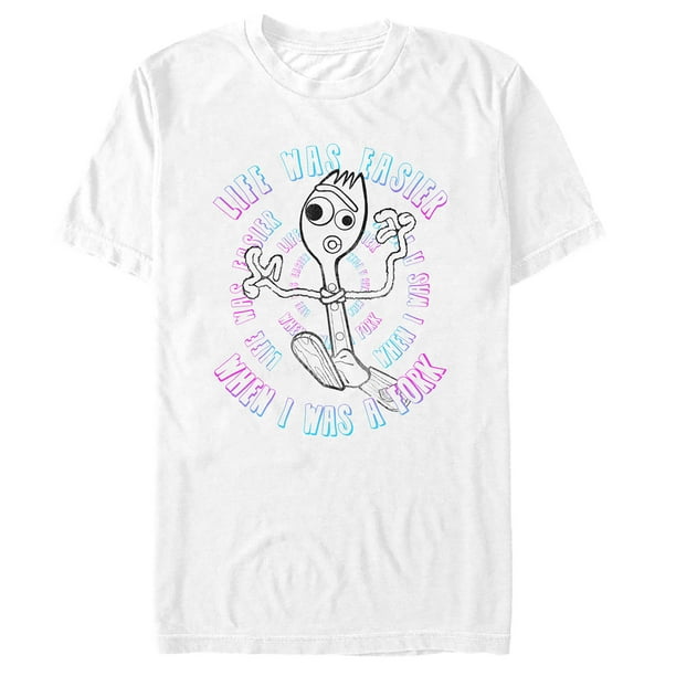 Disney Pixar Toy Story - Men's Toy Story Forky Stay Weird T-Shirt - Walmart.com - Walmart.com